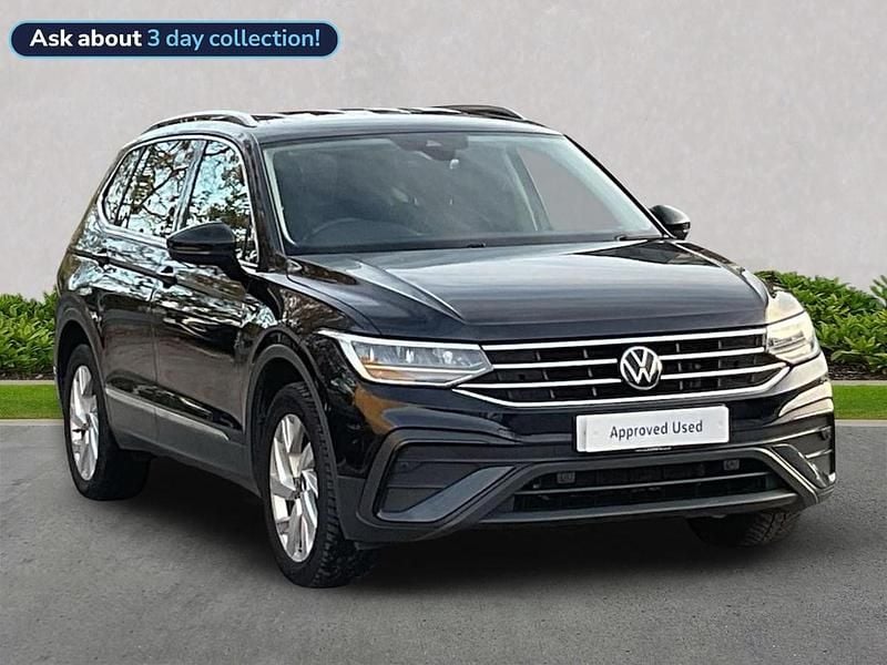 Black Used 2022 VW Tiguan Allspace Life SUV | £18,720 (Fair price) - Image 1/4