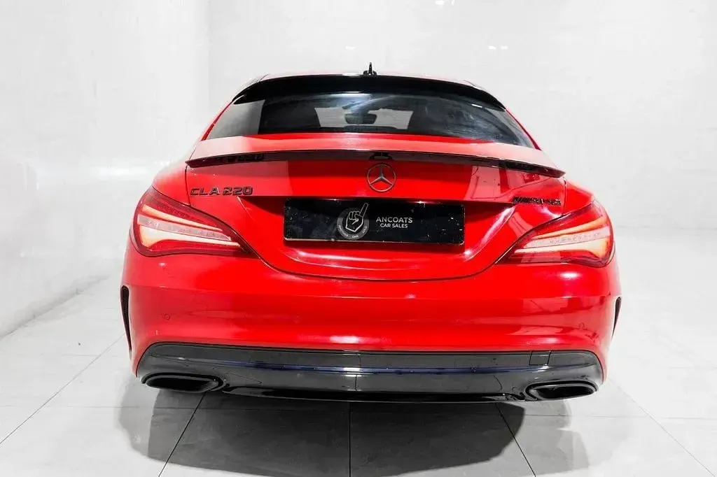 Used Mercedes CLA220 AMG line 177 HP (130 kW) 2018 Red Coupe