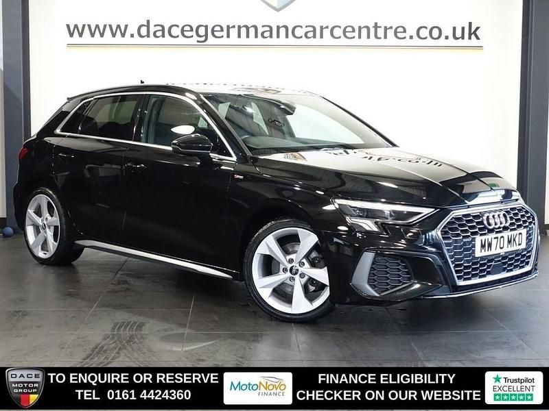 Black Used 2020 Audi A3 Sportback S-Line Hatchback | £15,870 (Fair price) - Image 1/3