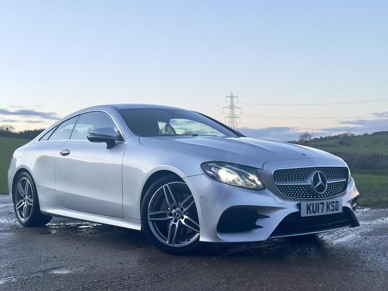Used Mercedes E220 AMG line 194 HP (142 kW) 2017 Silver Coupe