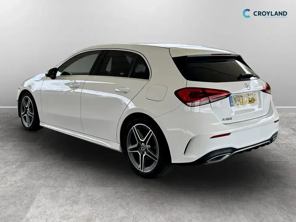 Used Mercedes A180 AMG line 136 HP (100 kW) 2020 White Hatchback