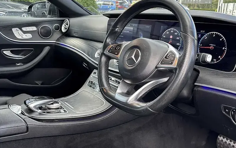 Used Mercedes E220 AMG line 194 HP (142 kW) 2018 Black Cabriolet