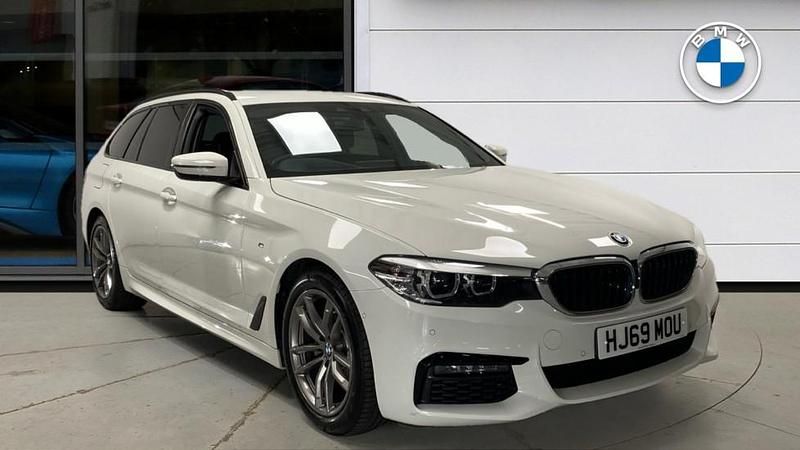 White Used 2019 BMW 520 M Sport Estate | £19,850 (Fair price) - Image 1/4