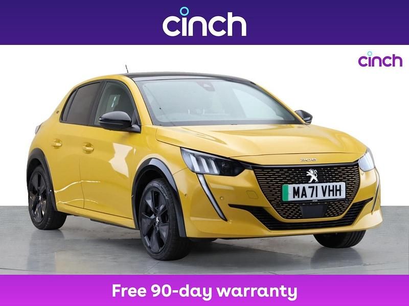 Yellow Used 2021 Peugeot e-208 GTi Hatchback | £9,499 (Expensive) - Image 1/3