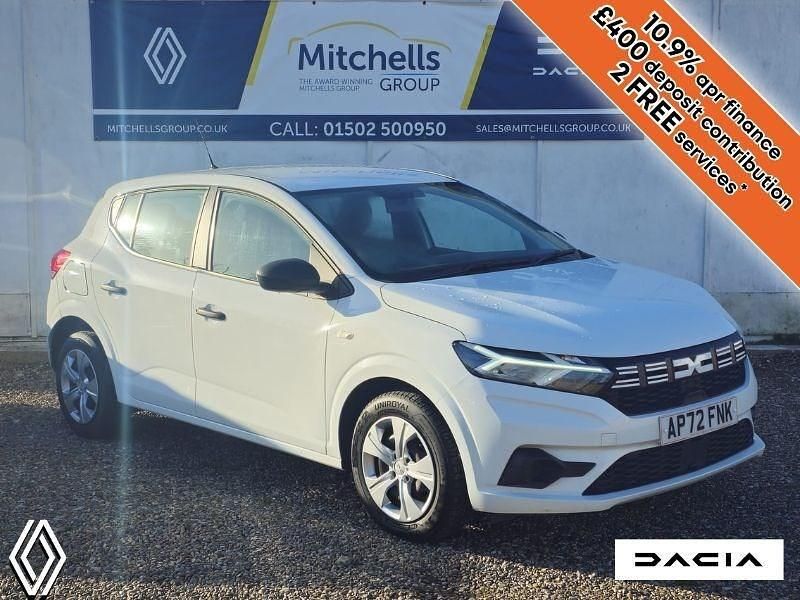 White Used 2023 Dacia Sandero Essentiel Hatchback | £8,495 (Super price) - Image 1/4