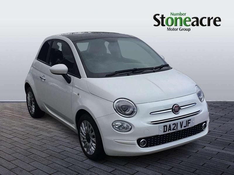 White Used 2021 Fiat 500 Lounge Hatchback | £10,495 (Fair price) - Image 1/4