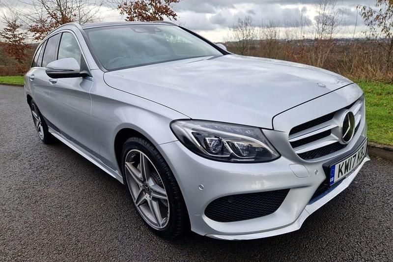 Used Mercedes C220 AMG Line Premium Plus 170 HP (125 kW) 2017 Silver Estate