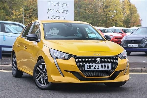 Yellow Used 2023 Peugeot 208 Active+ Hatchback | £12,777 (Good price) - Image 1/2