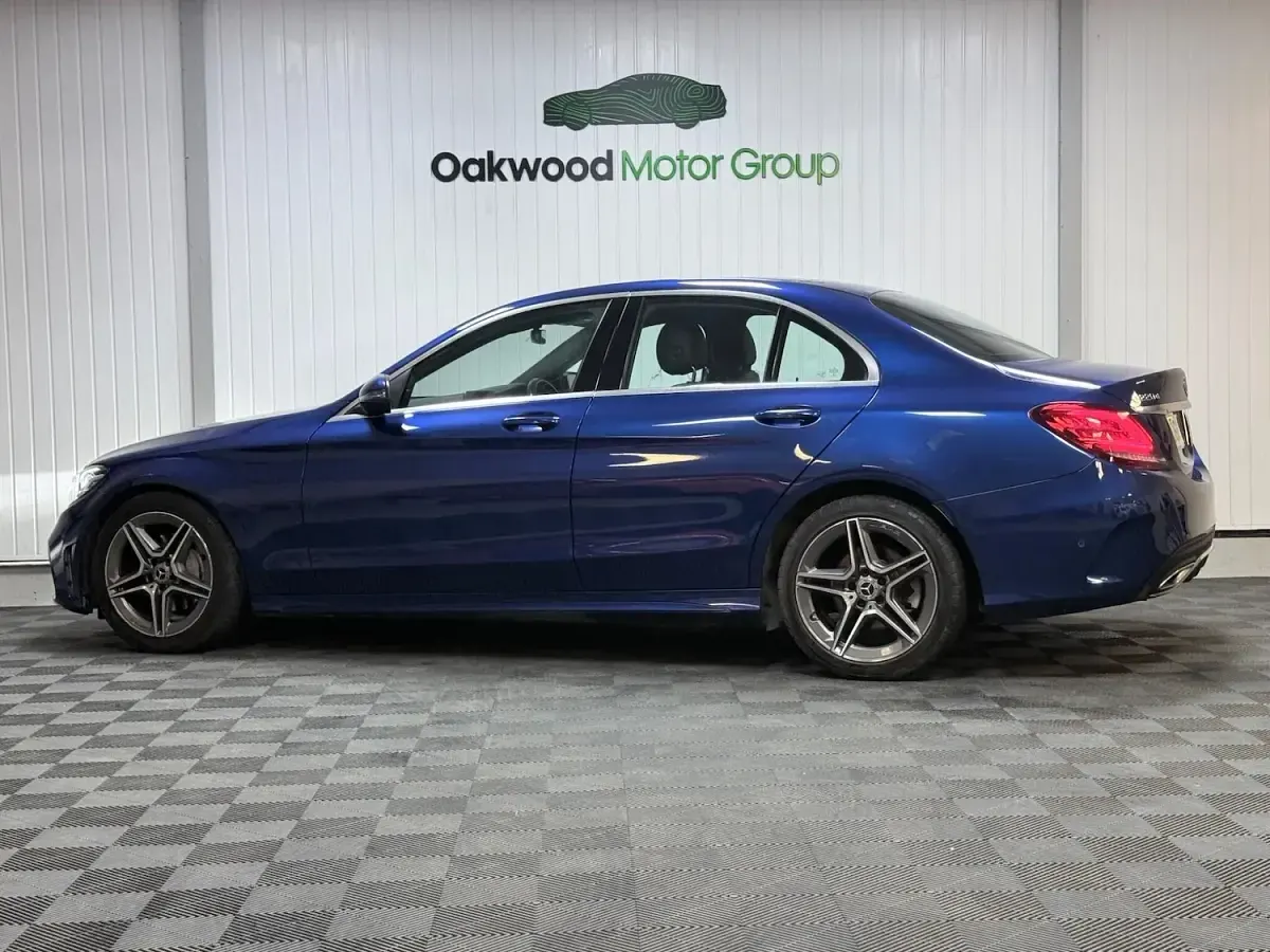 Used Mercedes C220 AMG line 194 HP (142 kW) 2019 Blue Sedan