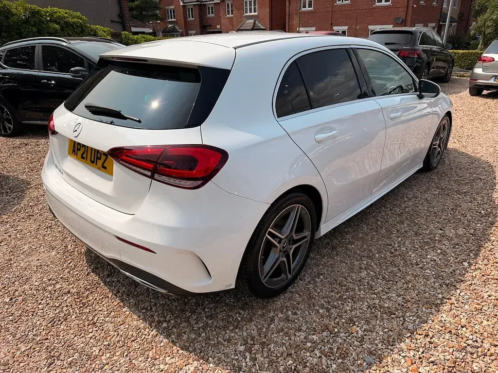 Used Mercedes A180 AMG line 116 HP (85 kW) 2021 White Hatchback