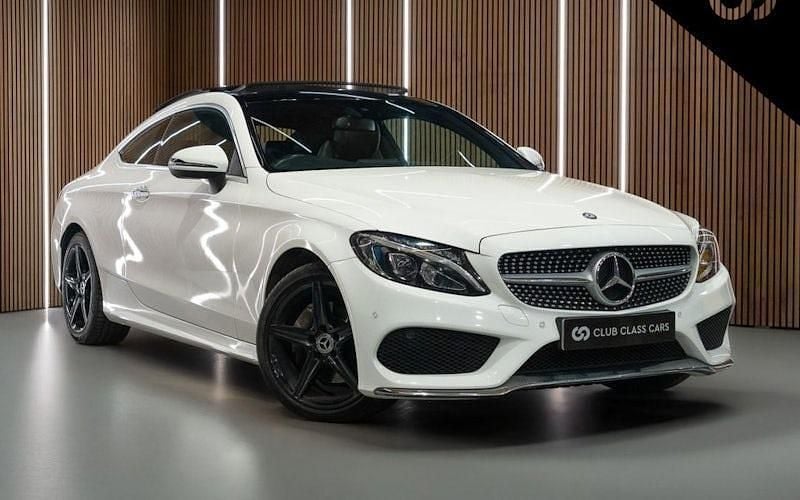 White Used 2017 Mercedes C220 AMG Line Premium Coupe | £14,395 (Fair price) - Image 1/4