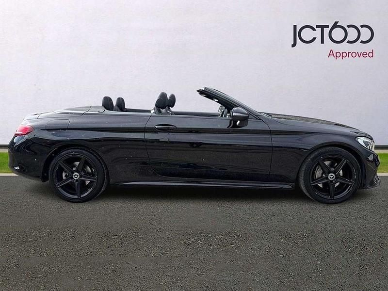 Used Mercedes C200 AMG line 180 HP (132 kW) 2018 Black Cabriolet