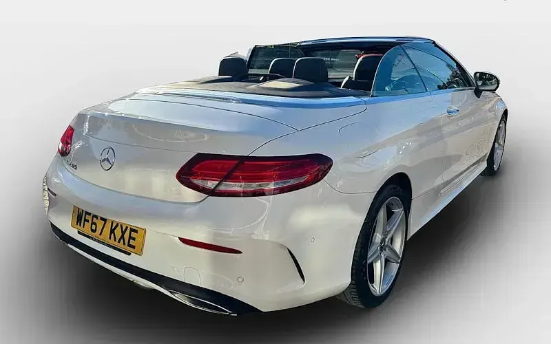 Used Mercedes C200 AMG line 184 HP (135 kW) 2017 White Cabriolet