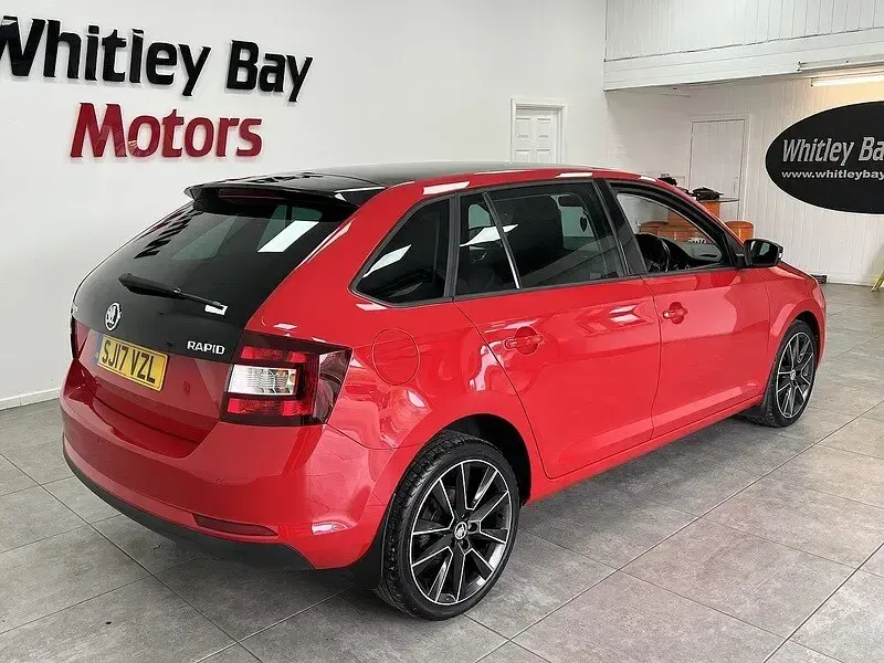 Used Skoda Rapid Sport 110 HP (80 kW) 2017 Red Hatchback