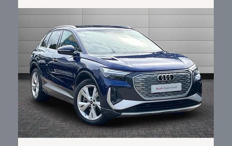 Navarra blue Used 2023 Audi Q4 e-tron S-Line SUV | £28,350 (A bit pricey) - Image 1/4