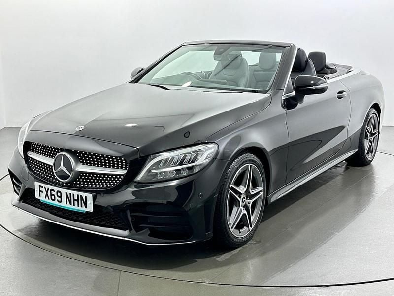 Used Mercedes C300 AMG line 258 HP (189 kW) 2019 Black Cabriolet
