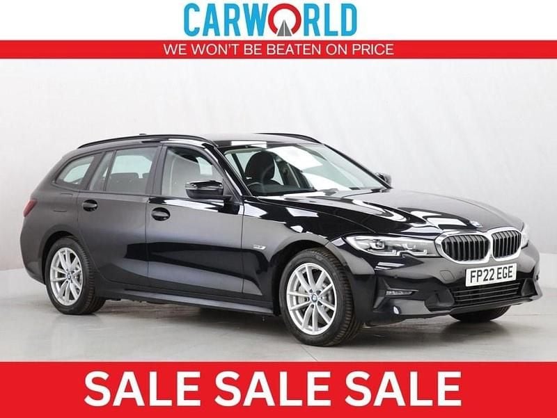 Black Used 2022 BMW 330e Sport Line Estate | £13,990 (Good price) - Image 1/3