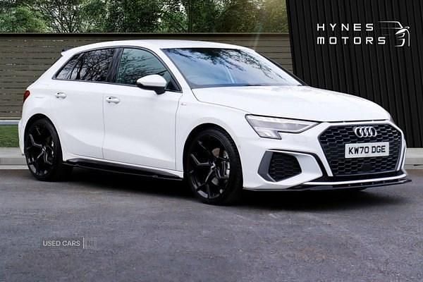 Used Audi A3 S-Line 150 HP (110 kW) 2021 White Sedan
