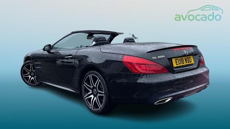 Used Mercedes SL400 AMG line 367 HP (269 kW) 2018 Black Cabriolet
