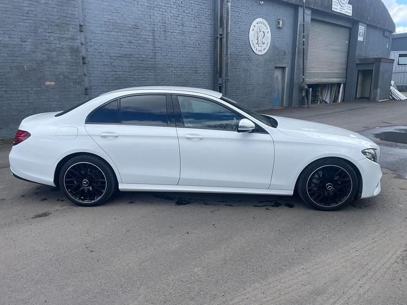 Used Mercedes E220 AMG line 2018 White Sedan