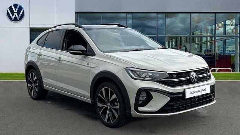 Ascot grey/flat black Used 2025 VW Taigo R-line SUV | £24,499 (Expensive) - Image 1/4