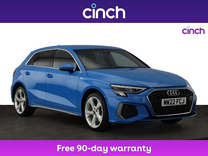 Blue Used 2022 Audi A3 e-tron S-Line Hatchback | £20,679 (Fair price) - Image 1/3