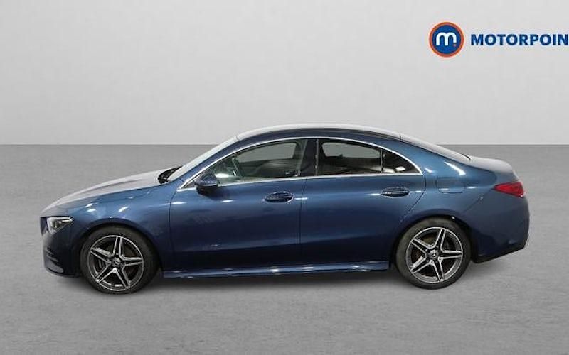 Used Mercedes CLA180 AMG line 136 HP (100 kW) 2022 Blue Sedan