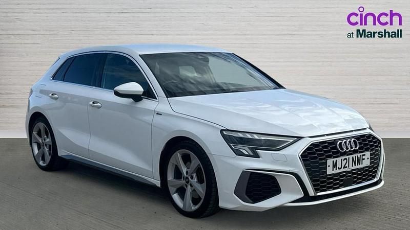 Used Audi A3 S-Line 150 HP (110 kW) 2021 White Sedan