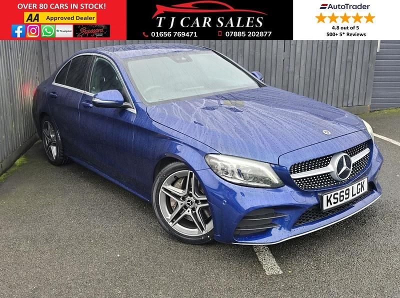 Used Mercedes C300 AMG line 2019 Blue Sedan