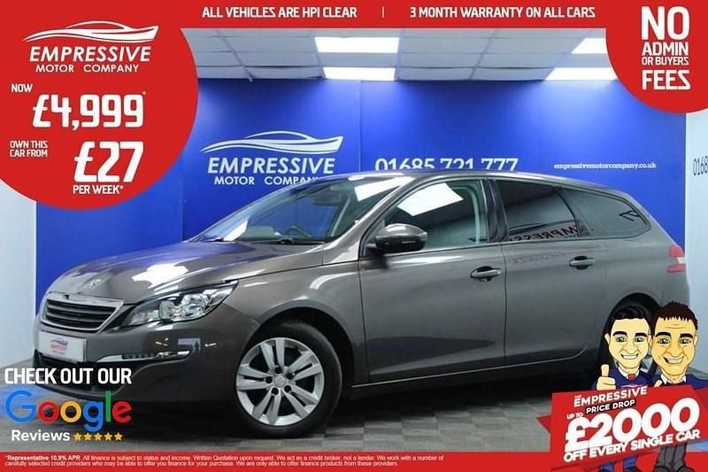 Grey Used 2015 Peugeot 308 Active Estate | £4,999 (Fair price) - Image 1/4