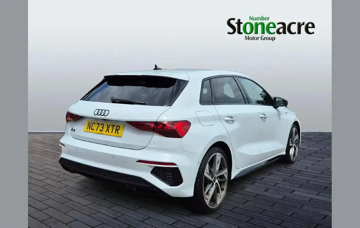Used Audi A3 Black Edition 147 HP (108 kW) 2023 White Sedan