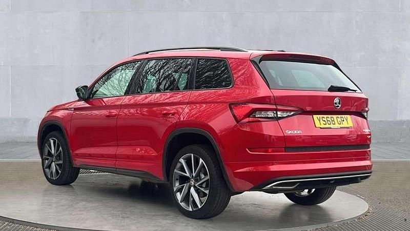 Used Skoda Kodiaq SportLine 150 HP (110 kW) 2019 Red SUV