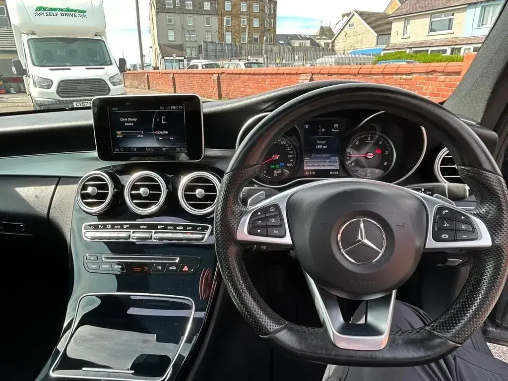 Used Mercedes C220 AMG line 170 HP (125 kW) 2017 Grey Coupe