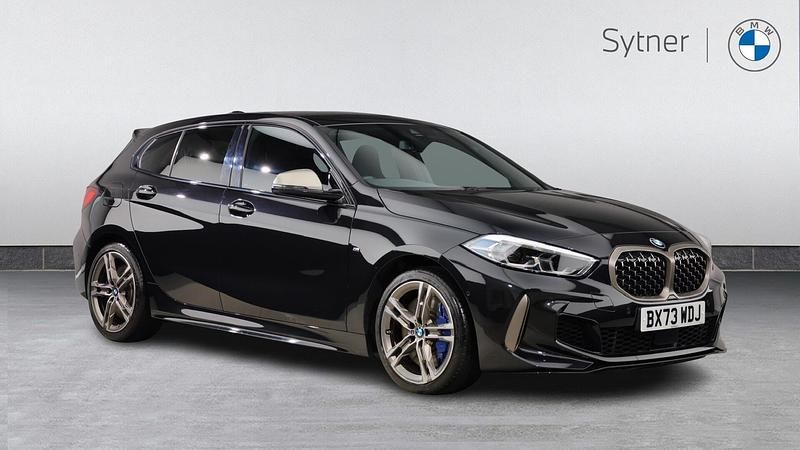 Black Used 2023 BMW M135 Shadowline Hatchback | £29,500 (Fair price) - Image 1/4