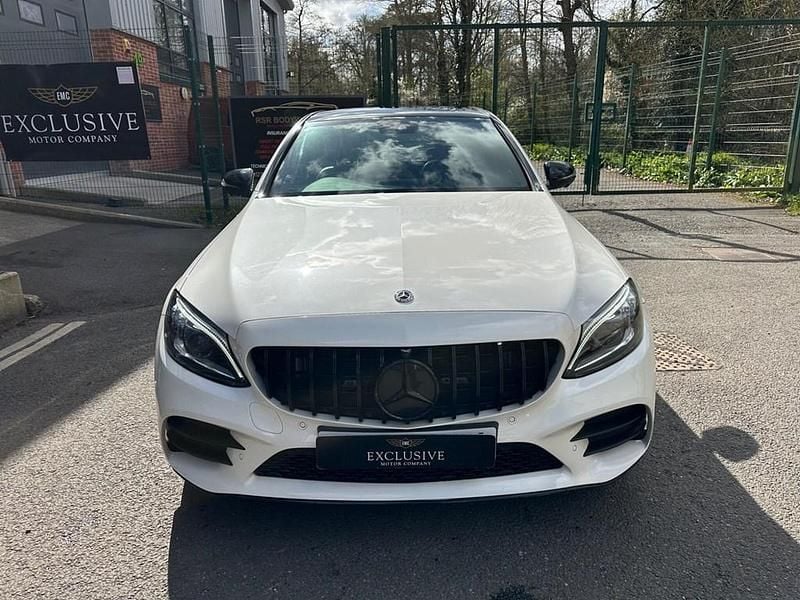 Used Mercedes C300 AMG line 2020 White Sedan