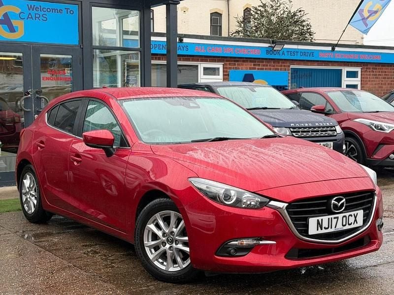 Red Used 2017 Mazda 3 Hatchback | £10,280 (Fair price) - Image 1/4
