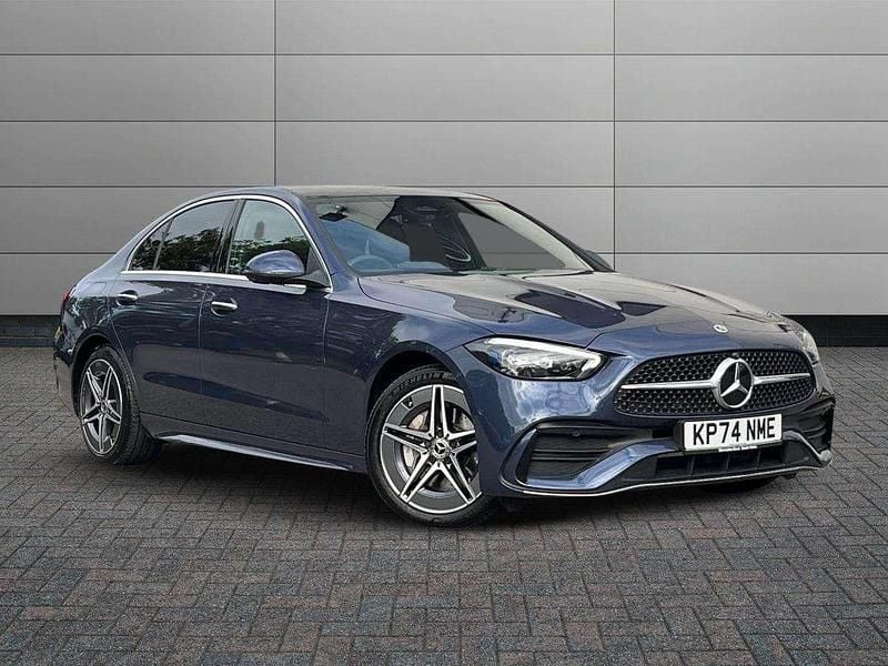 Blue Used 2024 Mercedes C300e AMG Line Premium Plus Sedan | £38,690 (Good price) - Image 1/4