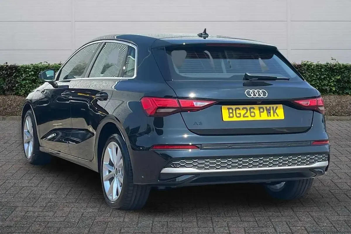 New Audi A3 e-tron Sport 2026 Mythos black, metallic Hatchback