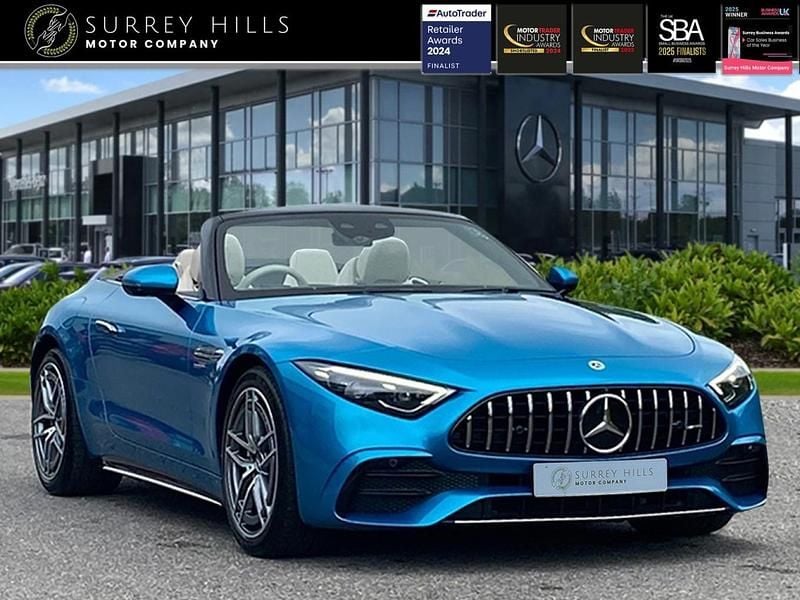 Green Used 2022 Mercedes SL43 AMG Cabriolet | £61,950 - Image 1/4