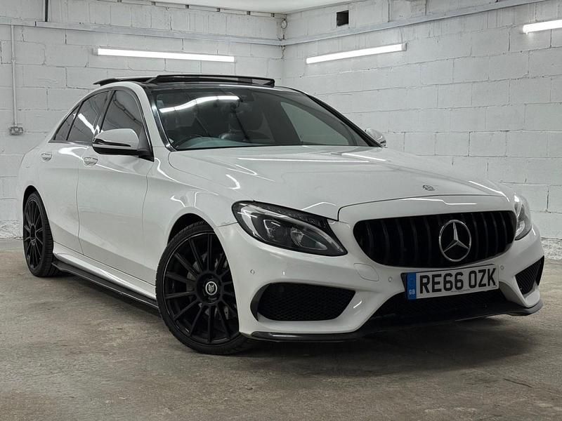 White Used 2016 Mercedes C220 AMG Line Premium Sedan | £12,795 (A bit pricey) - Image 1/4