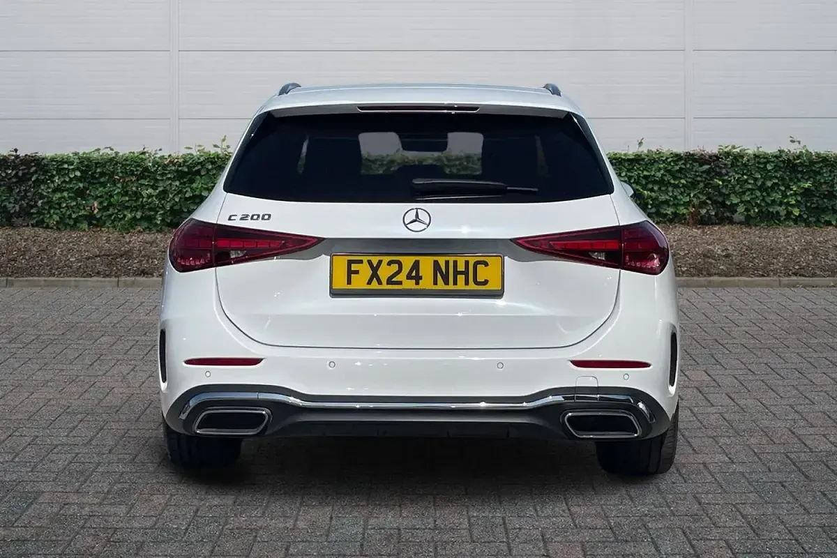 Used Mercedes C200 AMG line 2024 White Estate