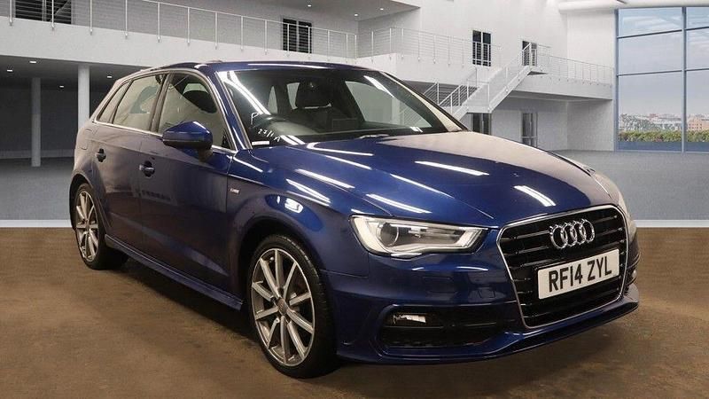 Used Audi A3 S-Line 2014 Blue Hatchback