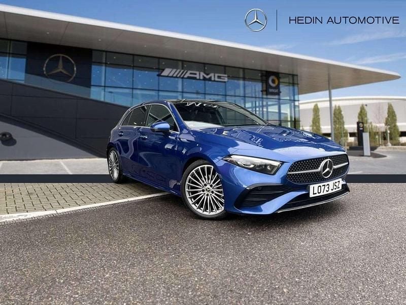 Used Mercedes A180 AMG Line Premium Plus 136 HP (100 kW) 2023 Blue Hatchback