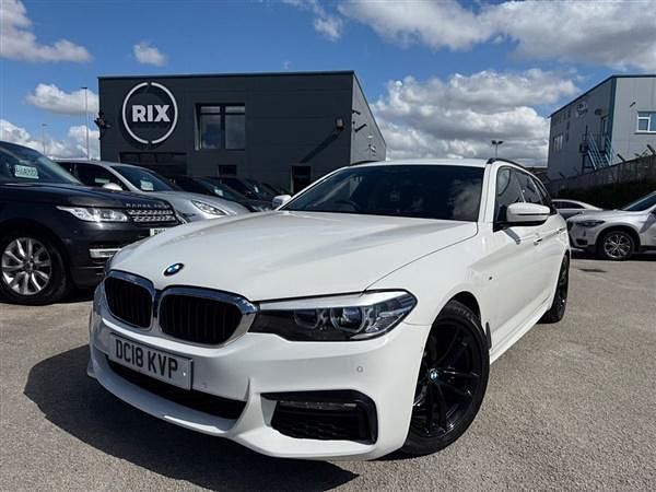 White Used 2018 BMW 520 M Sport Estate | £15,250 (Good price) - Image 1/4