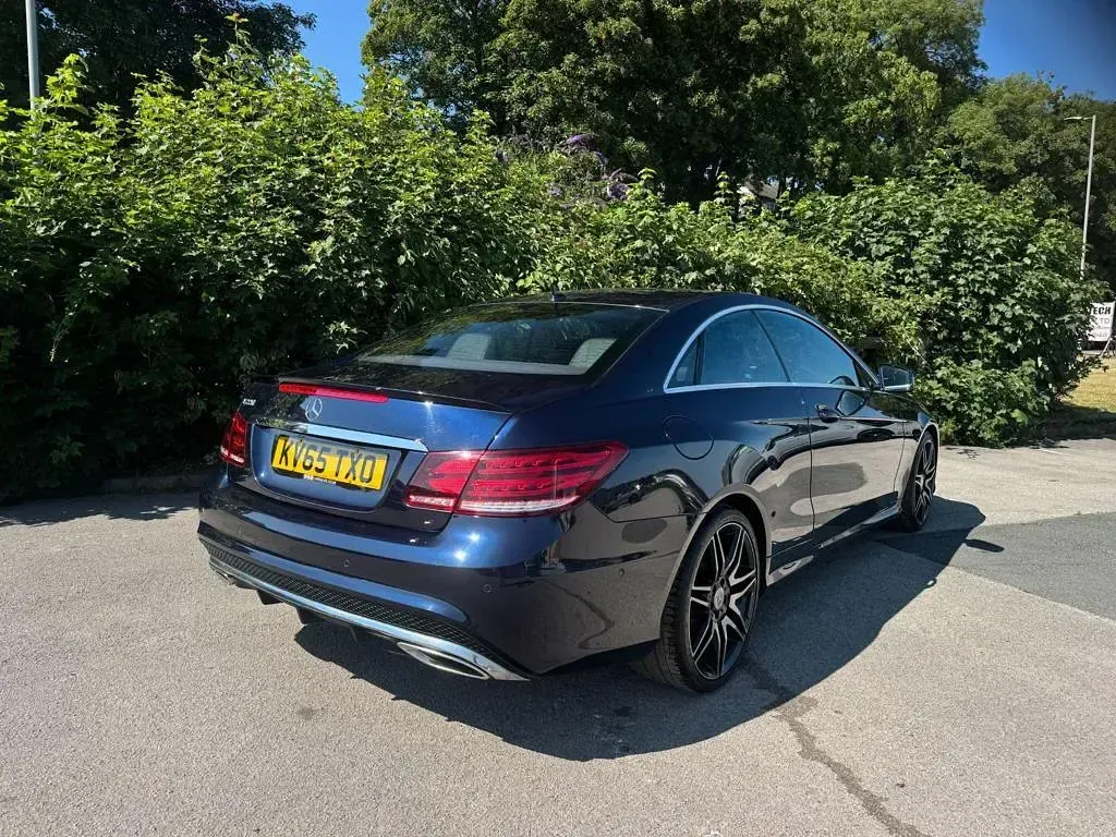 Used Mercedes E220 AMG line 2015 Blue Coupe