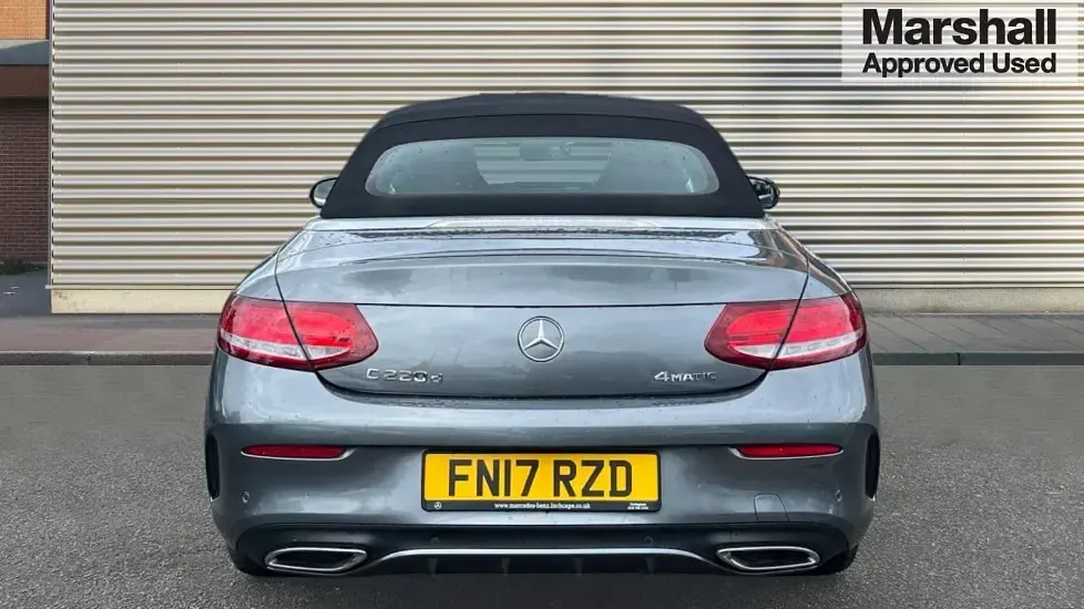 Used Mercedes C220 AMG line 170 HP (125 kW) 2017 Grey Cabriolet