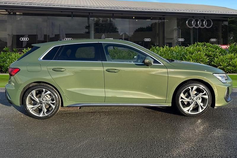 New Audi A3 Sportback S-Line 2026 Green Hatchback