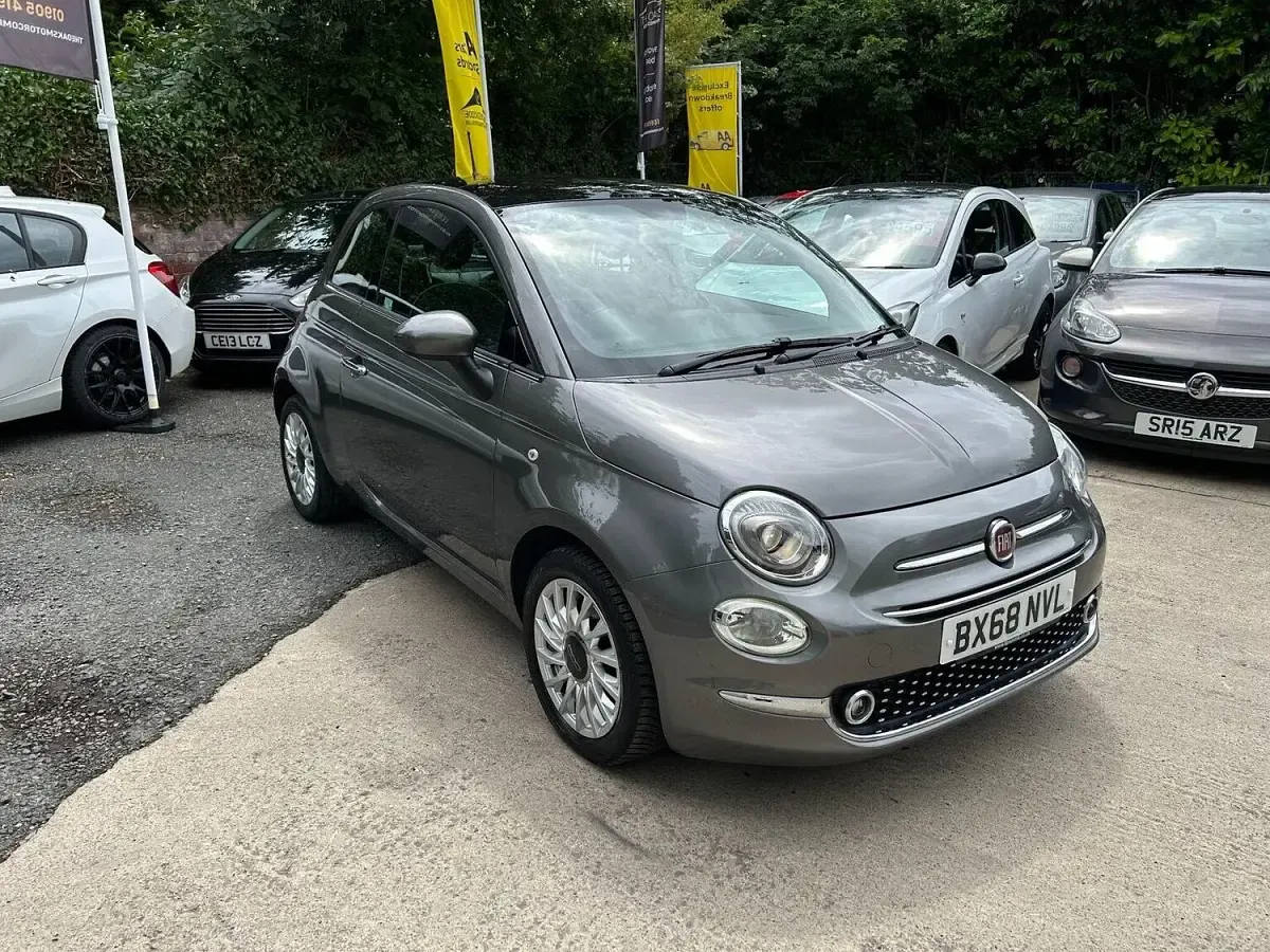 Used Fiat 500 Lounge 69 HP (50 kW) 2018 Grey Hatchback