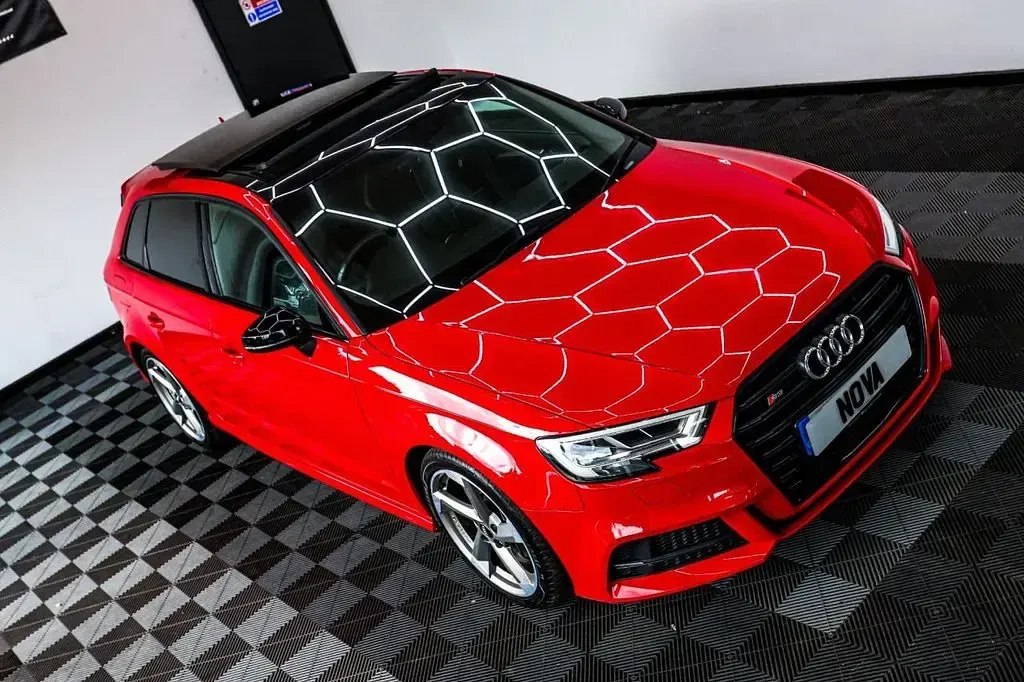 Used Audi S3 Sportback Black Edition 310 HP (228 kW) 2018 Red Hatchback