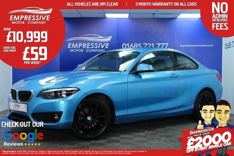 Blue Used 2018 BMW 218 Sport Line Coupe | £10,999 (Fair price) - Image 1/2
